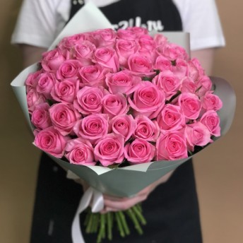 Букет из 51 розовой розы (50 см)